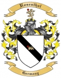 Rosenthal Family Crest from Germany