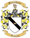 Rosenthaler Family Crest from Germany