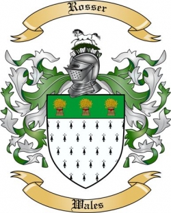 Rosser Family Crest from Wales