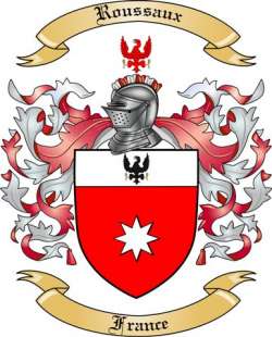 Roussaux Family Crest from France