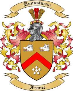 Roussineau Family Crest from France