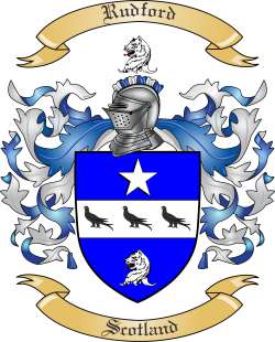 Ruderford Family Crest from Scotland