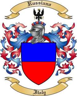 Russiano Family Crest from Italy
