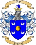 Rye Family Crest from England