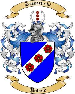 Rzeszenski Family Crest from Poland