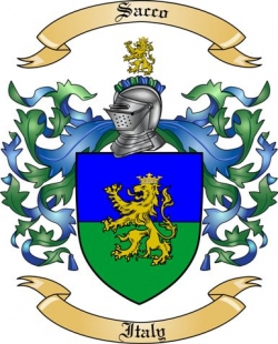Sacco Family Crest from Italy