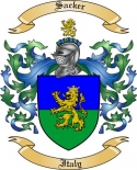 Sacker Family Crest from Italy