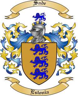 Sade Family Crest from Estonia