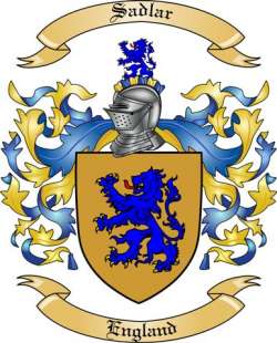 Sadlar Family Crest from England