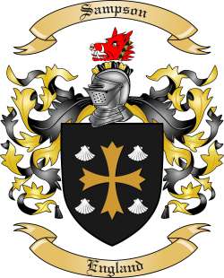 Sampson Family Crest from England