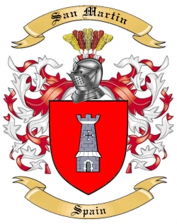 San Martin Family Crest from Spain