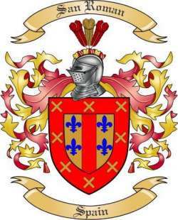 San Roman Family Crest from Spain