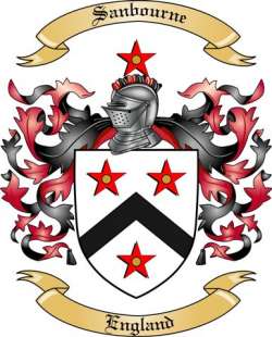 Sanbourne Family Crest from England