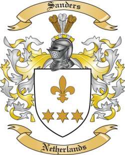 Sanders Family Crest from Netherlands
