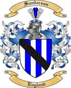 Sanderson Family Crest from England