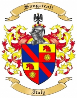 Sangricoli Family Crest from Italy