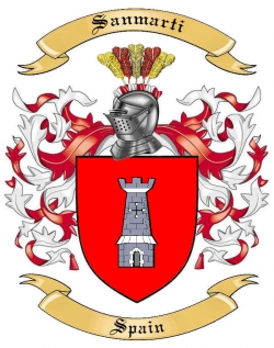 Sanmarti Family Crest from Spain