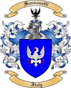 Sansonetti Family Crest from Italy