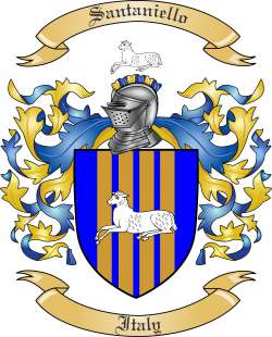 Santaniello Family Crest from Italy