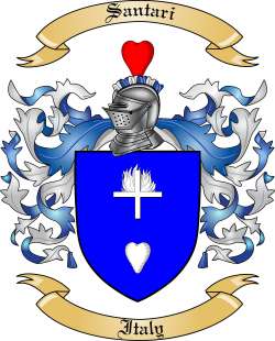 Santari Family Crest from Italy