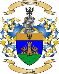Saponari Family Crest from Italy