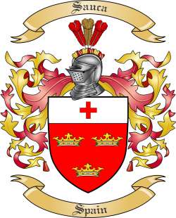 Sauca Family Crest from Spain
