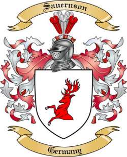 Sauernson Family Crest from Germany