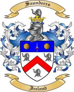 Saunderrs Family Crest from Ireland