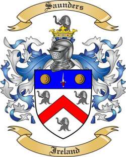 Saunders Family Crest from Ireland