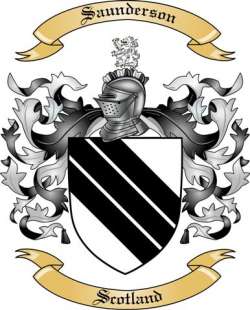 Saunderson Family Crest from Scotland