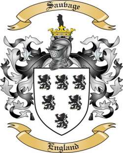 Sauvage Family Crest from England