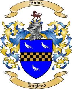 Sawer Family Crest from England