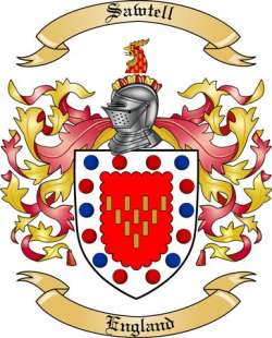Sawtell Family Crest from England2
