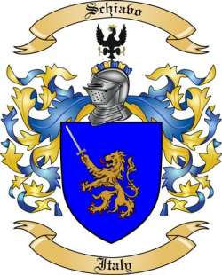 Schiavo Family Crest from Italy