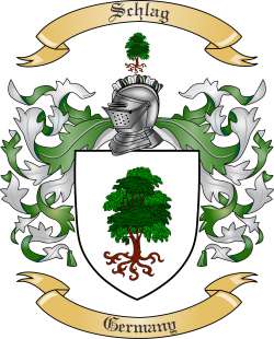 Schlag Family Crest from Germany