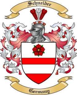 Schneider Family Crest from Germany