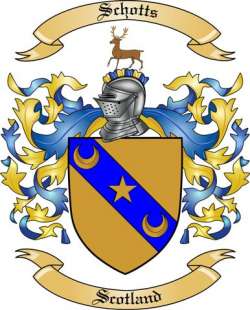 Schotts Family Crest from Scotland