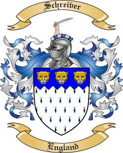 Schreiver Family Crest from England