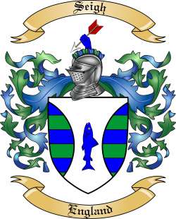 Seigh Family Crest from England