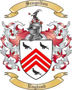 Sengelton Family Crest from England