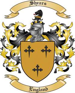 Shears Family Crest from England