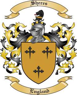 Sheres Family Crest from England