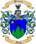 Simeon Family Crest from Italy