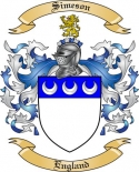 Simeson Family Crest from England