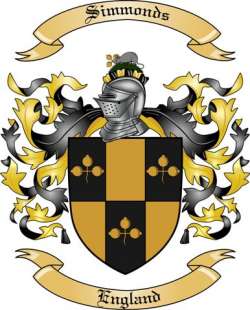 Simmonds Family Crest from England2