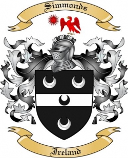 Simmonds Family Crest from Ireland