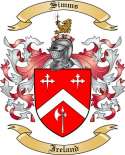 Simms Family Crest from Ireland