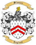 Simner Family Crest from England
