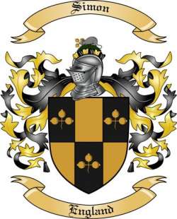Simon Family Crest from England2