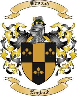 Simond Family Crest from England